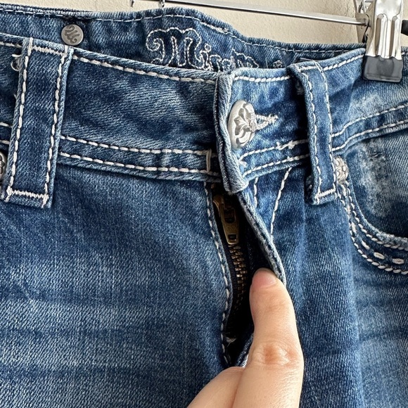 Miss Me Women's Embellished Rhinestone Blue Bootcut Jeans, Size 27 - Picture 9 of 16